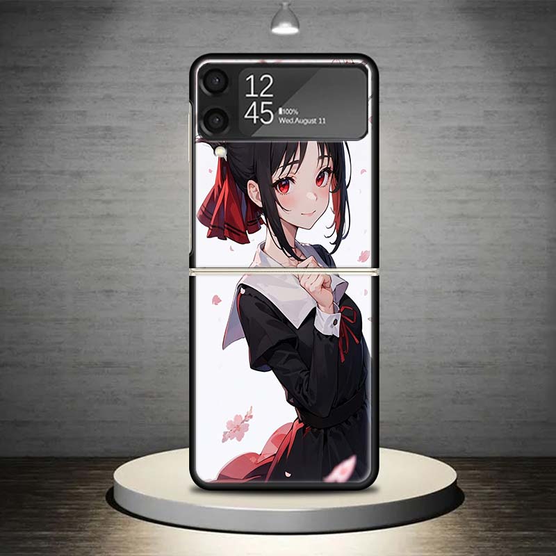 Чехол для телефона Kaguya Sama Shinomiya для Samsung Galaxy Z Flip 7 6 5 4 3 5G Ударопрочный чехол Z Flip7 Flip6 ZFlip5 Flip3 Flip4 Роскошный