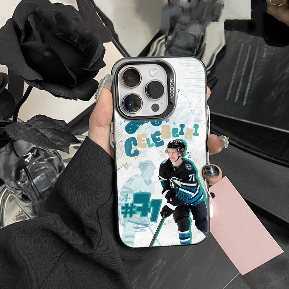 Чехол для телефона U-San Jose Sharks для iPhone 16 17 15 14 12 13 Pro Max Черный цвет Ударопрочный чехол