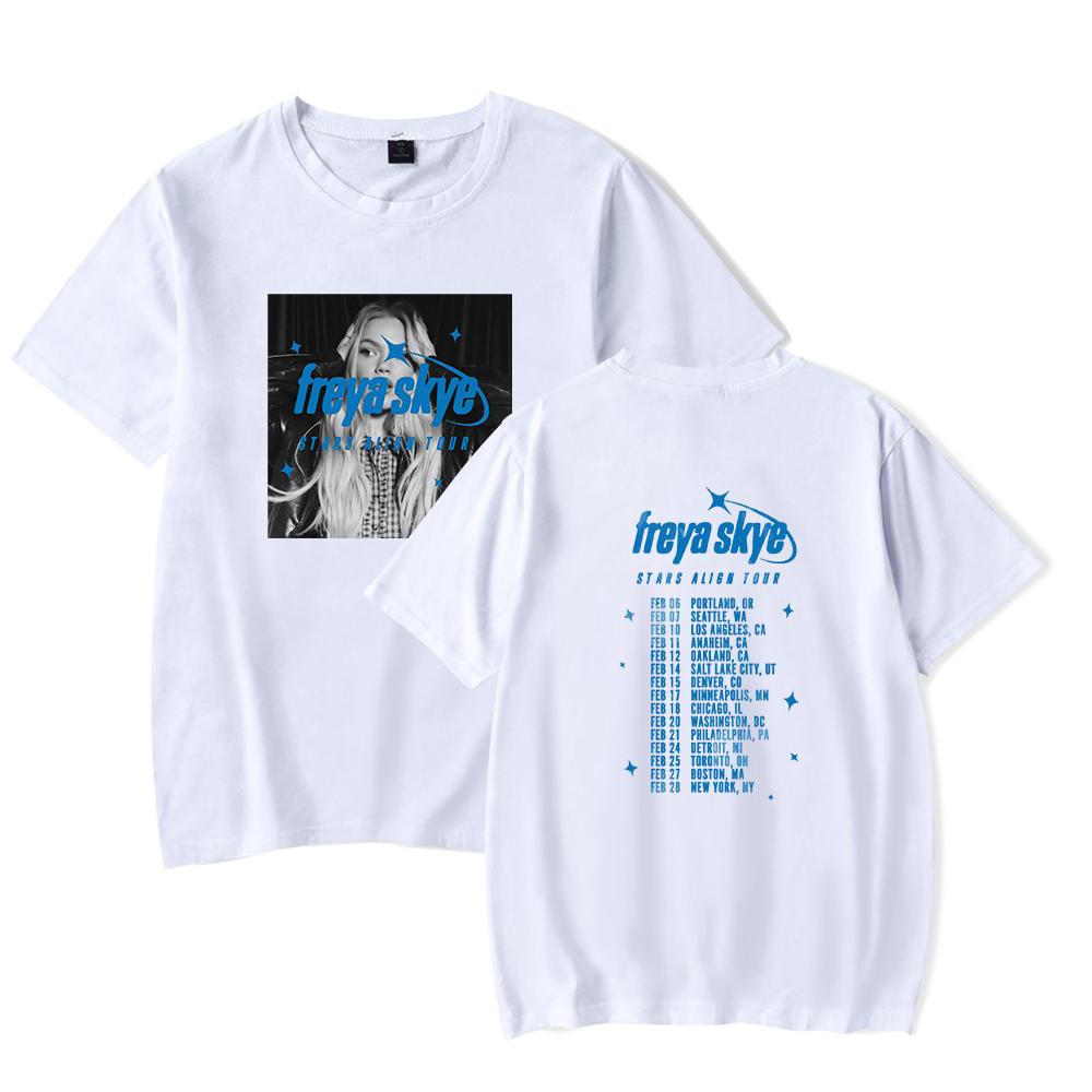 Freya skye Stars Align TOUR 2026 Merch Tshirt 2026 tour Merch Cool Print Tops for Unisex and Women Streetwear