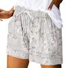 Women's Casual Summer Elastic Beach Shorts Print Casual Shorts