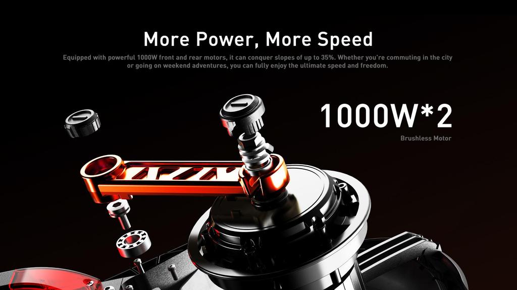 JOYOR S10-S-Z 2000W Dual Motor Electric Scooter, 60V 18Ah, 85km Range, 10" Off-Road Tires, Hydraulic Brakes, Foldable