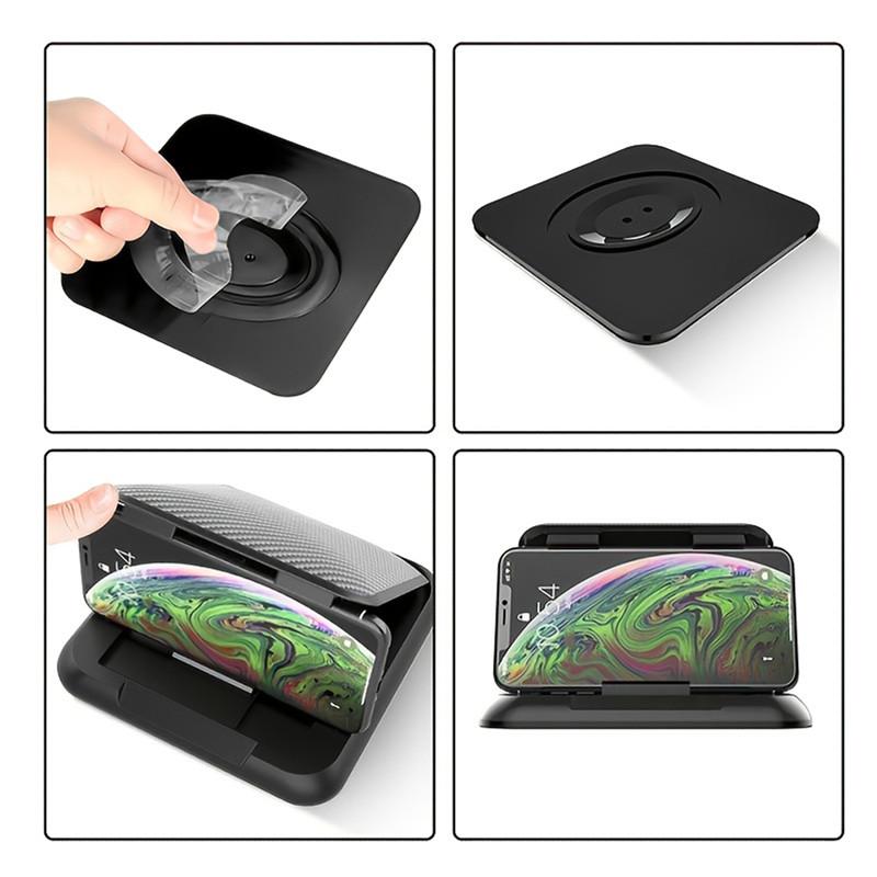 Универсальный держатель для телефона на приборной панели для автомобиля, противоскользящая присоска, регулируемые кронштейны для смартфона