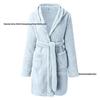 2024 Cozy European & American Autumn/Winter Hooded Fluffy Women's Pajamas and Warm Bathrobe