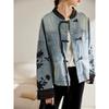 Spring Shirt Denim Coat Blouse Casual Long Sleeve Shirt Women Shirt Loose Leaf Embroidery Ladys Tops