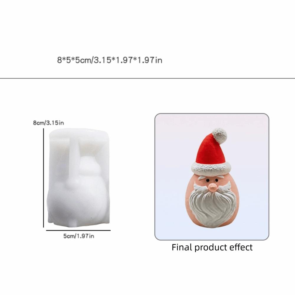 3D Bearded Santa Claus Silicone Chocolate Mold Opened Top Baking Mold  Holiday Tabletop Display