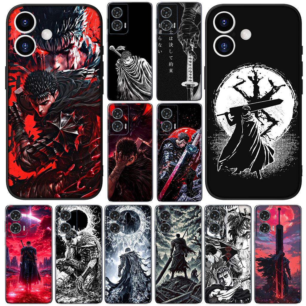 Обои Берсерк Аниме Гатс Чехол для телефона для Motorola Moto Edge 50 One 30 Fusion 40 neo Ultra Pro 20 Lite G85 G84 E15 E14 Чехол