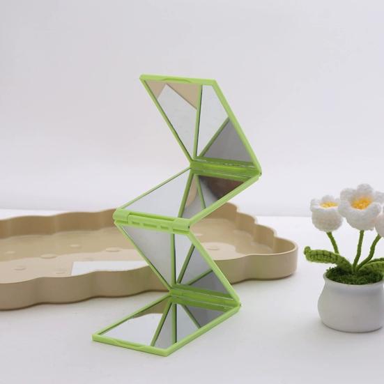 Складное зеркало для самостоятельной стрижки волос, вид сзади, в наличии, складное зеркало для макияжа, 4-стороннее плетение, парикмахерское, для укладки волос, ухода, ручное зеркало