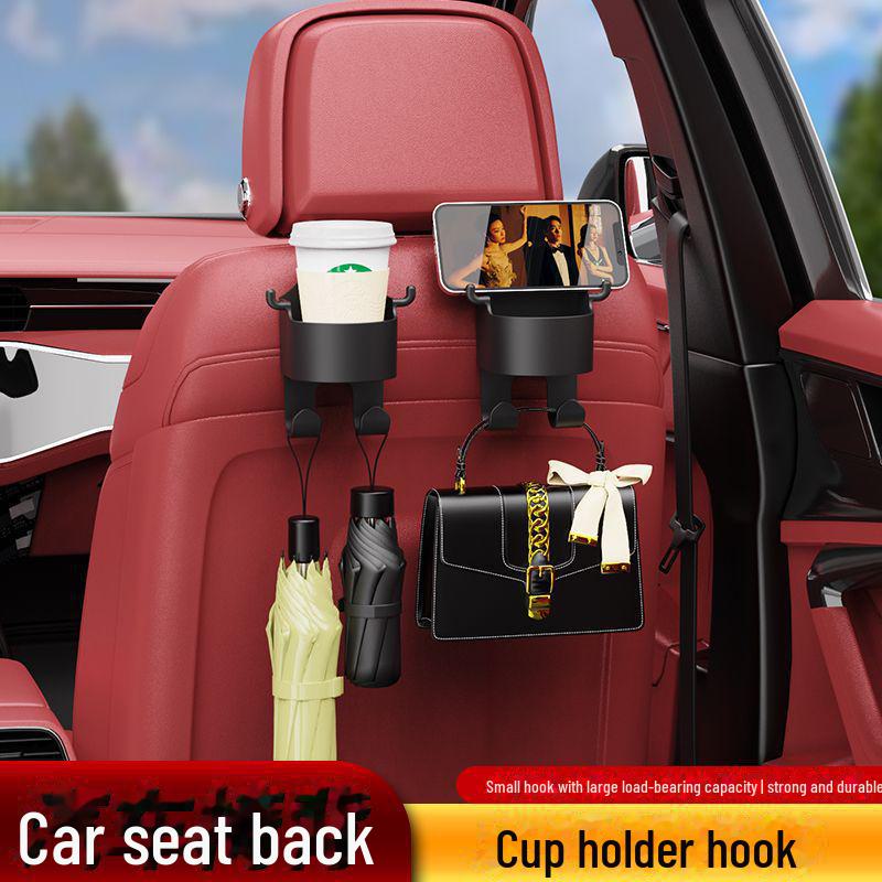 Многофункциональные автомобильные крючки со встроенными подстаканниками и держателями для телефонов — необходимые принадлежности для каждой поездки