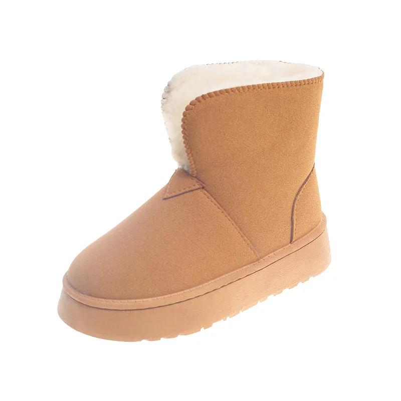 Женские зимние ботинки 25 Winter Plus Velvet Warm Short Boots женская обувь Slip-on Plus Velvet Cotton shoes women botas mujer botines