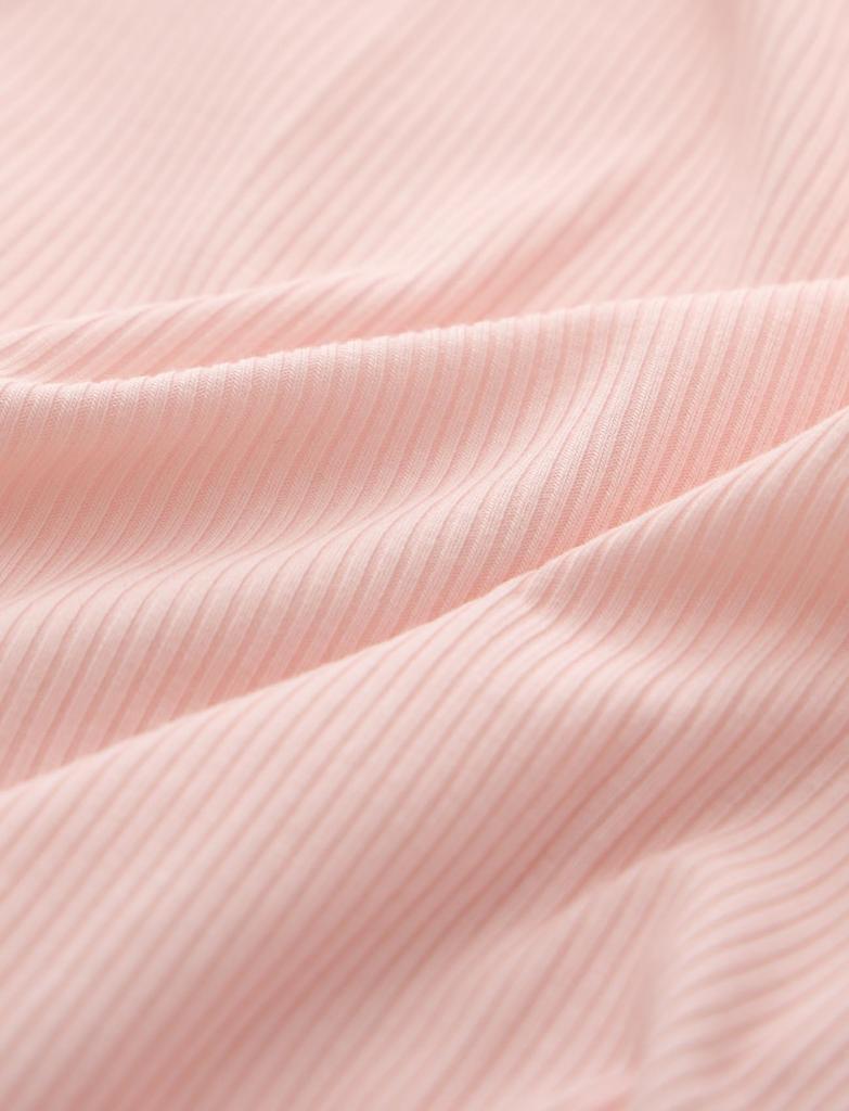 SUIMIN CARE Женская пижама в рубчик, с короткими рукавами и шортами, летняя, розовая и зеленая, размеры S, M, L и LL (LL, Розовый)