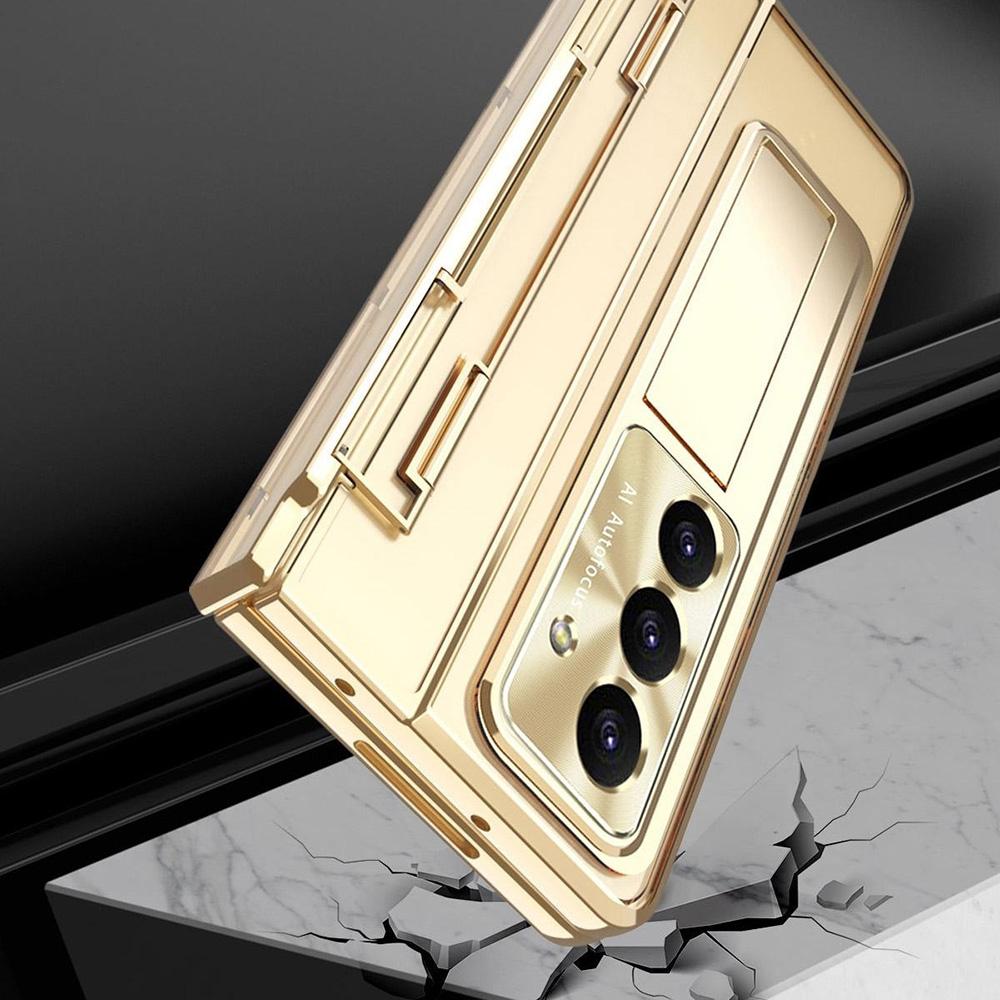 Чехол для Samsung Galaxy Z Fold7 5G с подставкой, жесткий ПК, чехол для телефона с защитной пленкой/стилусом