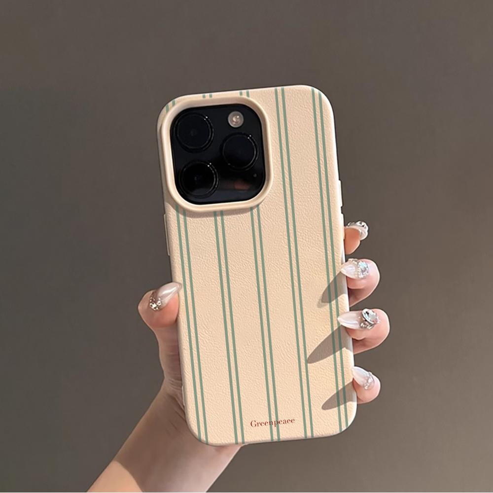 Pink Stripe Print Summer Phone Case For iPhone 16 15 14 13 17 Air Pro Max Plus 12 11 13 Pro XS XR Shockproof Soft Bumper Cover