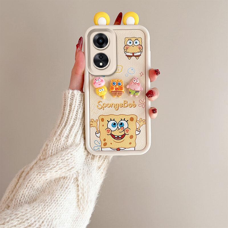 KEYSION Чехол с милым 3D-мультяшным рисунком для OPPO A58 A38 A18 с браслетом, мягкий силиконовый противоударный чехол для телефона OPPO A17 A17K