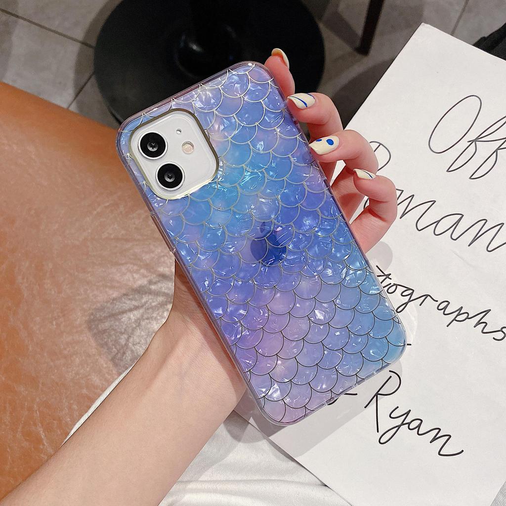 Чехол-чешуя русалки Mikalen с гальваническим покрытием для iPhone 14/13 Pro Max