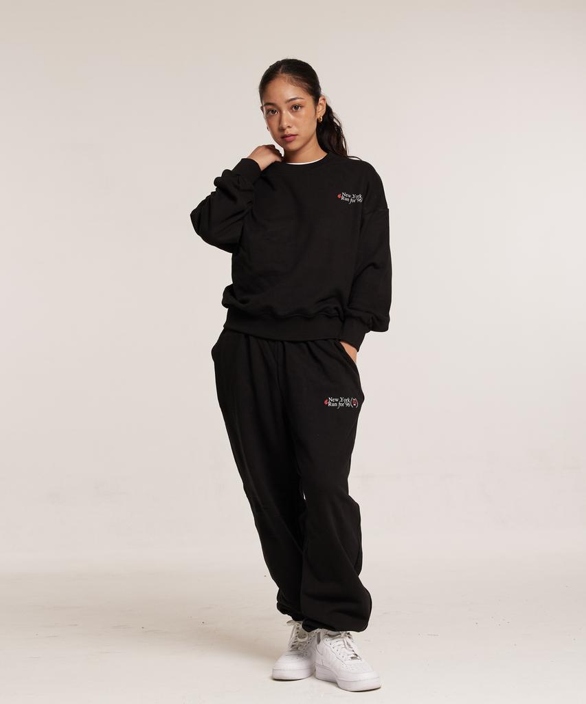 CREAM SODA LAB 96 New York Run Jogger Pants Black (White)