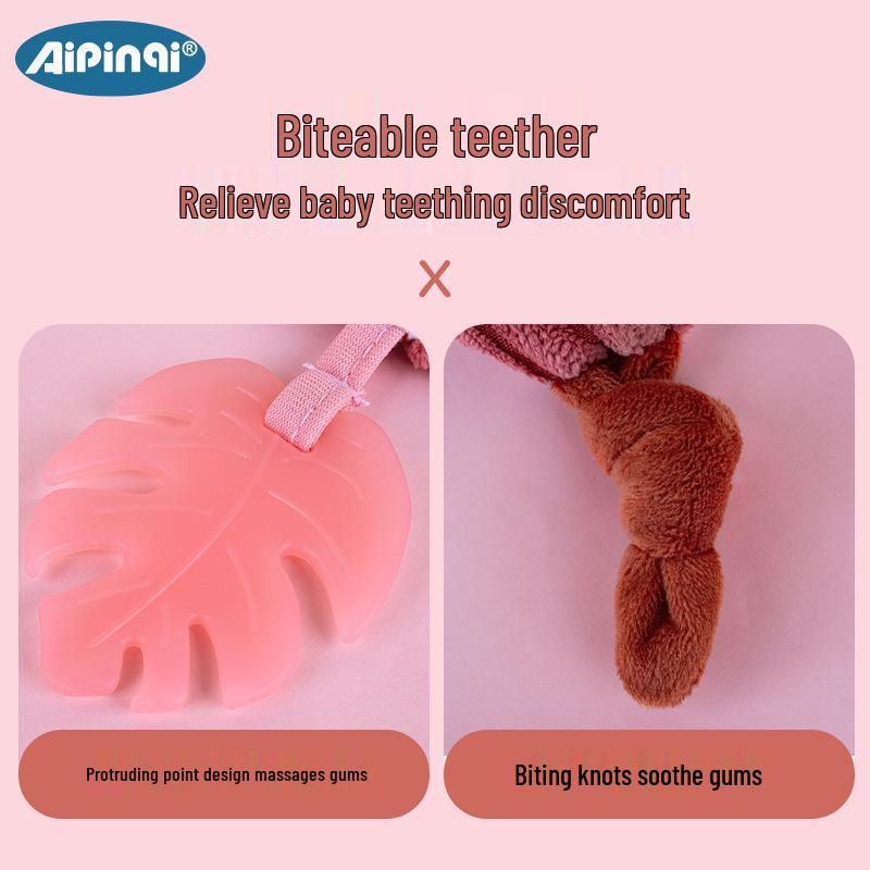 Aipinqi Розовый Комфортный Плед с Прорезывателем и Шуршащей Бумагой: Мягкая детская плюшевая игрушка в наличии