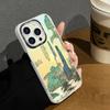 Чехол для телефона с пейзажем для iPhone 12, чехол для iPhone 13, 11, 15, 14 Pro Max XR XS X 7 8 Plus SE 2020, противоударный мягкий чехол с лазерным пейзажем