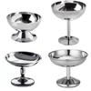 Портативные миски для мороженого из нержавеющей стали для подачи смузи и десертов