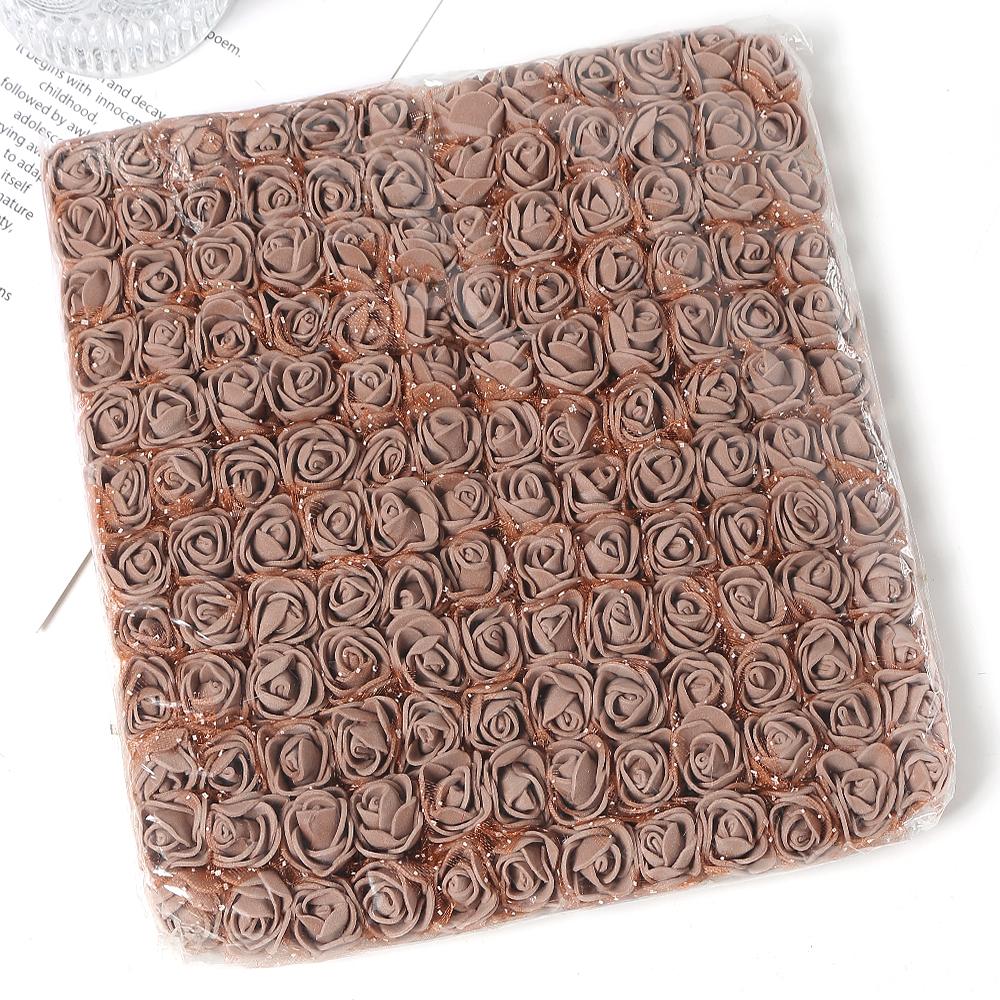 96 шт. Мини Роза Искусственные Цветы Букет 7,5 см Пена Искусственные Цветы Свадебное Украшение для Дома Комнатный Декор DIY Подарки Аксессуары