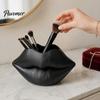 Romantic Valentine Gift for Her Lip Shaped Storage Holder, 3D Printed Red Sculpture Vase, Artistic Small Item Box Desktop Organizer Makeup Brushes
