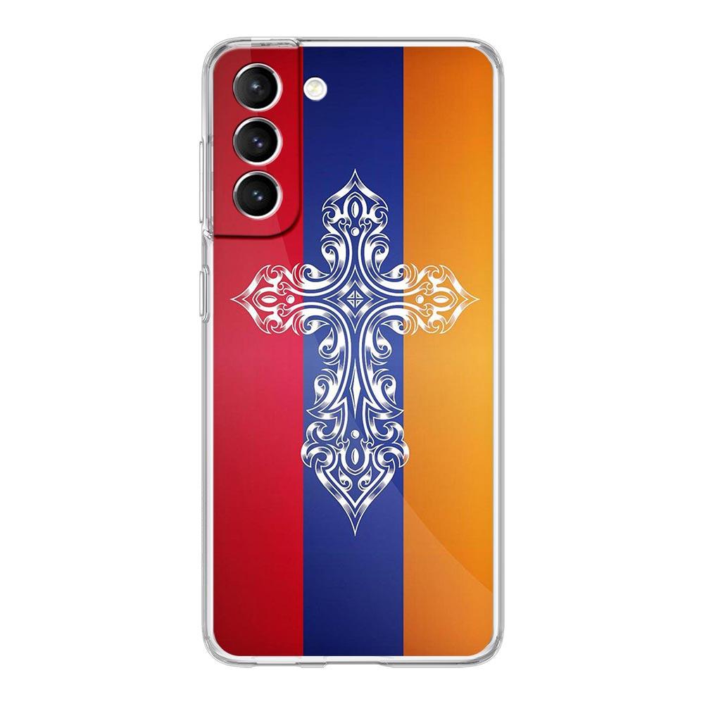 Армения Армянский Флаг Прозрачный Силиконовый Чехол для Телефона Для Samsung Galaxy S23 S22 5G S20 Ultra S21 FE 5G S10E S9 S8 S10 Plus Мягкий Чехол