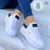 Women's Casual Shoes Fashion Butterfly Decor Round Head Sneakers Leather Lace-Up Ladies Vulcanize Shoes Platform Female Footwear