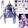 Keqing Cosplay Costumes Niform Wig Cosplay Anime Chinese Style Halloween Costumes for Women Purple Cosplay