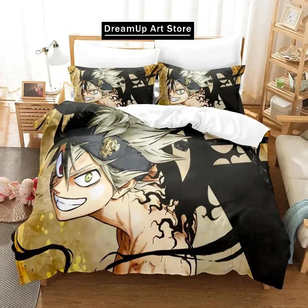 Black Clover Постельное белье Single Twin Full Queen King Size Bed Set Adult Kid Bedroom Duvetcover Sets Anime Parure de lit Bed