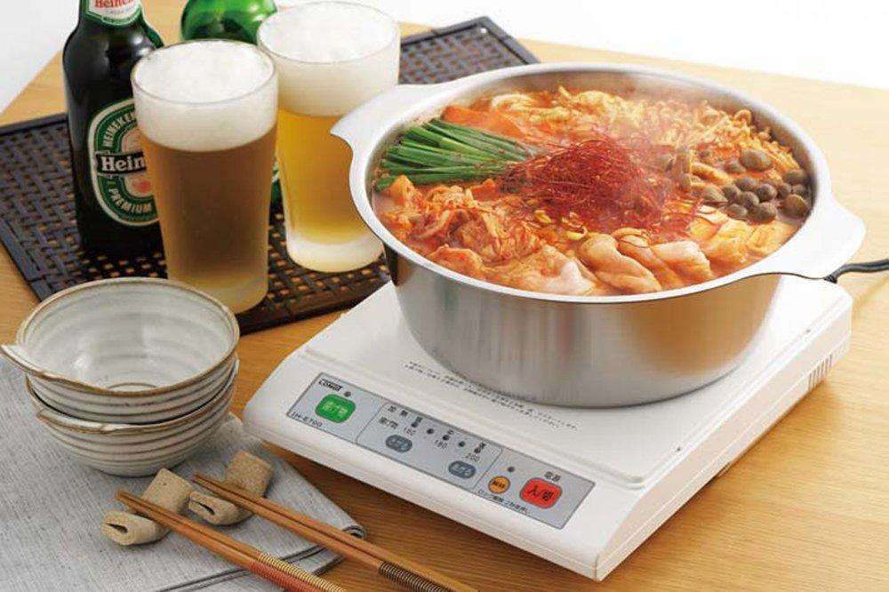 Yoshikawa SJ1678 Luxury Stainless Steel Shabu Pot,