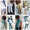 Oil Painting Headscarves Ribbon Floral Scarf Retro Hair Ribbon Scarf