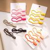 Новый набор из 3 шт./компл. Красочные заколки для волос в виде сердечек любви для женщин и девочек, полые заколки для волос в форме бантиков, заколки для челки, детское милое украшение