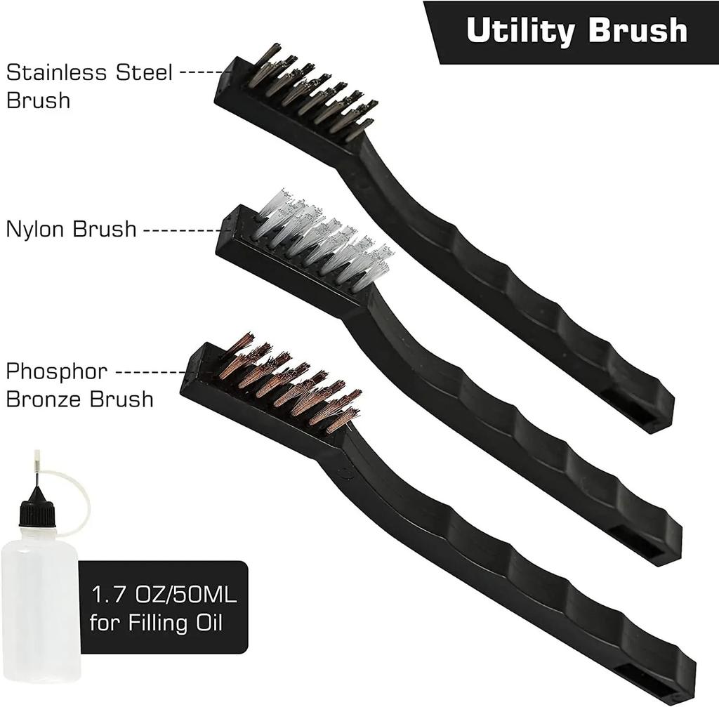 Hunting Gun Cleaning Kit Tool Box Professional Rifle Pistol Clean Brass Brushes Support AK47 9mm Rifle Cleaning Kit All Calibers