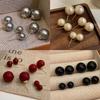 Серебряная Игла Корейские Простые Универсальные Жемчужные Серьги Модные Нишевые Серьги с Индивидуальностью Легкая Роскошь Темперамент Высококачественные Серьги Женские
