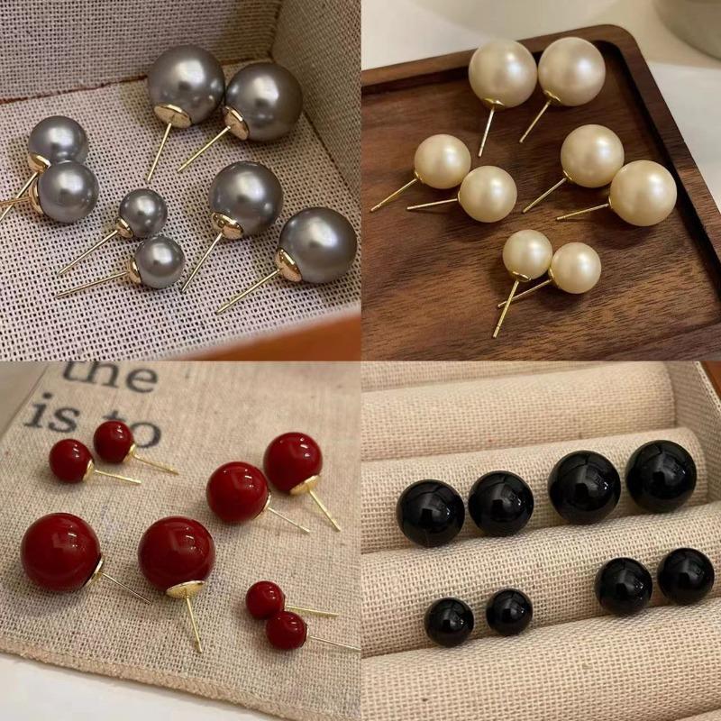 Серебряная Игла Корейские Простые Универсальные Жемчужные Серьги Модные Нишевые Серьги с Индивидуальностью Легкая Роскошь Темперамент Высококачественные Серьги Женские