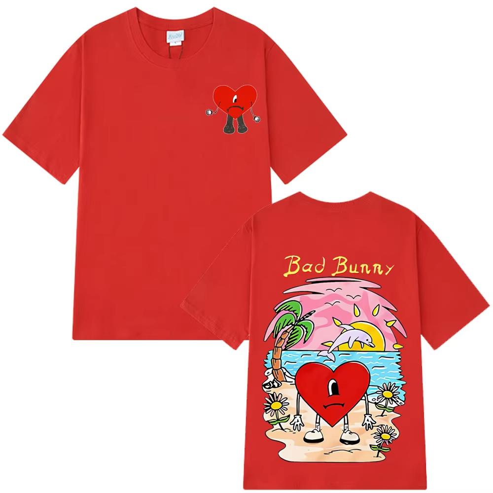 Bad Bunny Un Verano Sin Ti Graphics PrintedT-shirt Men's Clothes Fashion Hip Hop Summer Cotton Oversized T-shirts Women Tops