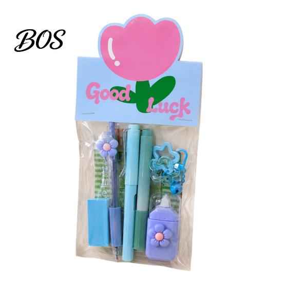Stationery Gift Set for Girls Flower Set, Macaron Color Correction Tape And Smooth Lightweight Writing Gel Pens, Portable Homework Essentials Students