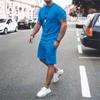 Fashionable Summer Outdoor Sports Set, Men's Short Sleeved T-shirt Shorts, Casual Fashion Two-piece Set, Breathable