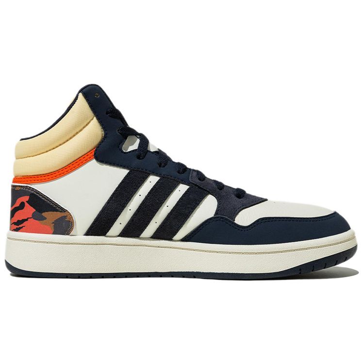 adidas Кроссовки унисекс Hoops 3.0 Mid Black Ivory Camo Cream Halo-Ivory Legend-Ink HP6911