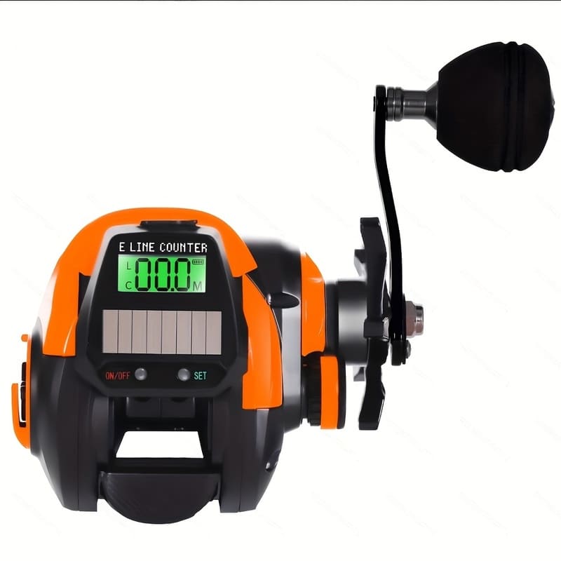 Электронная рыболовная катушка для ловли с приманкой, водонепроницаемая, со светодиодным экраном, с USB- и солнечной зарядкой, с высоким передаточным числом, устойчивая к коррозии в морской воде, для дальнего заброса