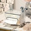 Transparent Paper Box Creative Napkin Storage Box Desktop Decoration Tissue Box  Toilet