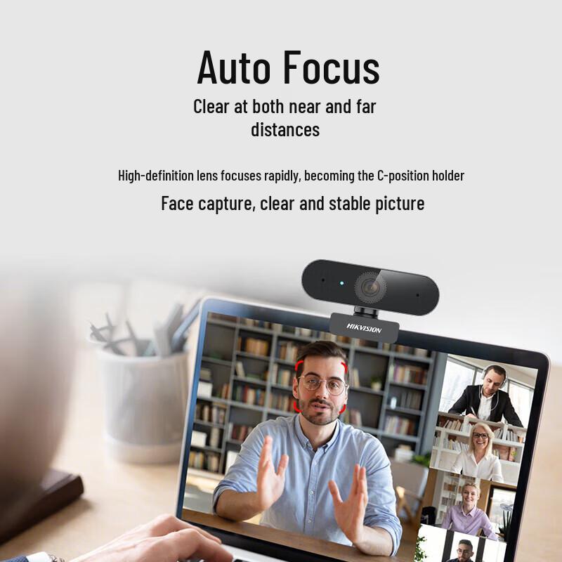 HIKVISION 1080p USB Webcam with Auto-Focus and Mic/Speaker