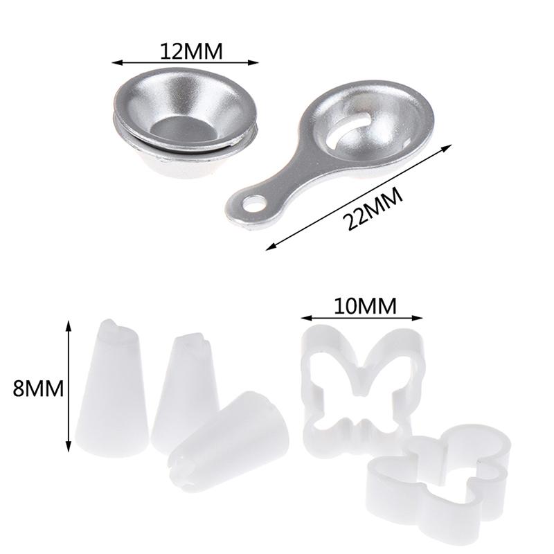 1Комплект 1:12 миниатюрных форм для выпечки кукольного домика, приспособления для выпечки, мерная ложка, инструменты для выпечки, модель кухонного декора, игрушечный домик