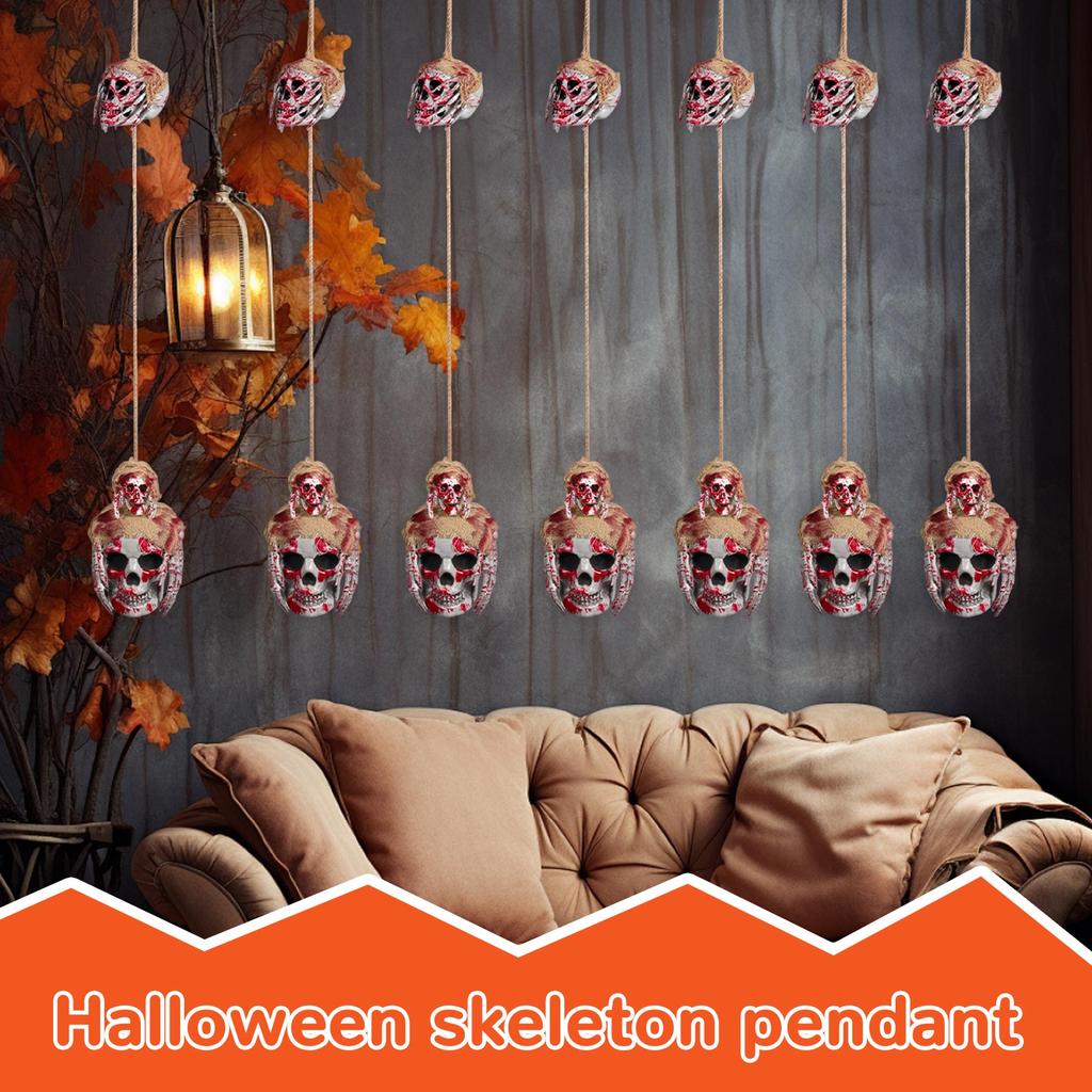 Хэллоуин Реквизит Подвеска Призрак Череп Кровоточащая Рука Симуляция Пластиковый Череп