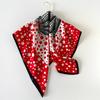 Polka Dot Pumpkin Scarf Square Scarf Light Luxury Style Versatile Thin Women's Scarf Spring and Summer New Simple Scarf