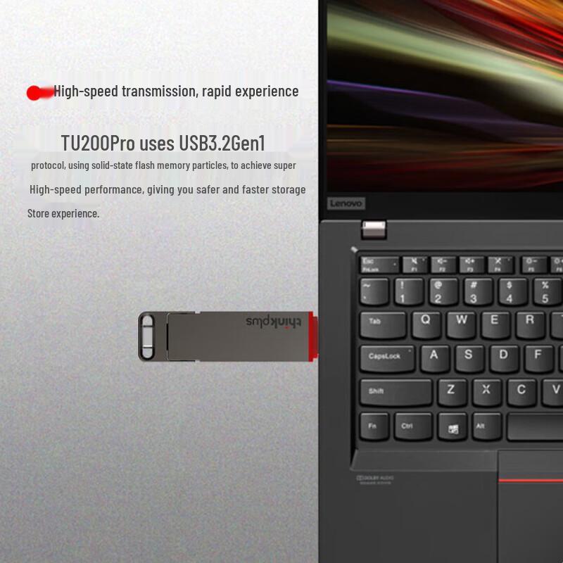 Lenovo Двухстандартный USB-накопитель Thinkplus TU200pro