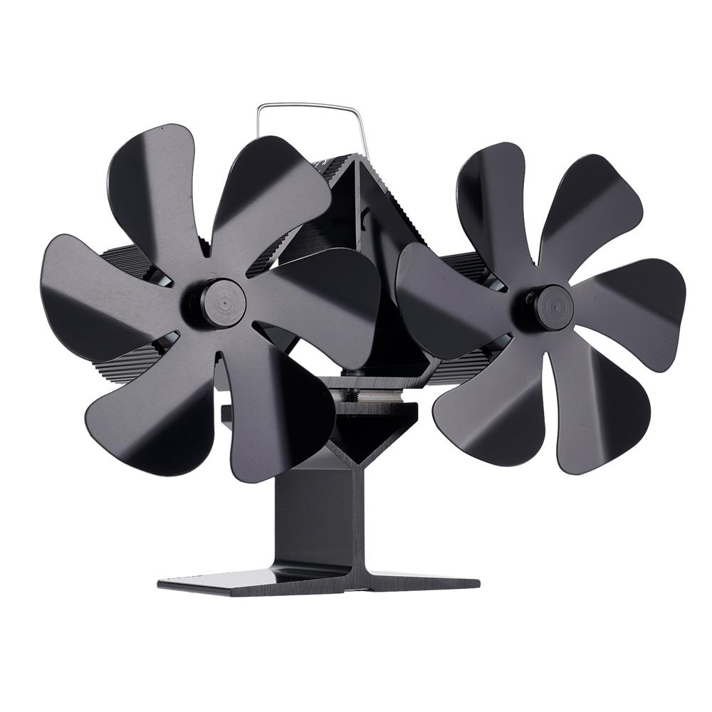 12 лопастей Термоэлектрический вентилятор для печи Вентилятор для дровяной печи для сжигания бревен Бесшумный Энергосберегающий Вентилятор для камина с защитой от перегрева