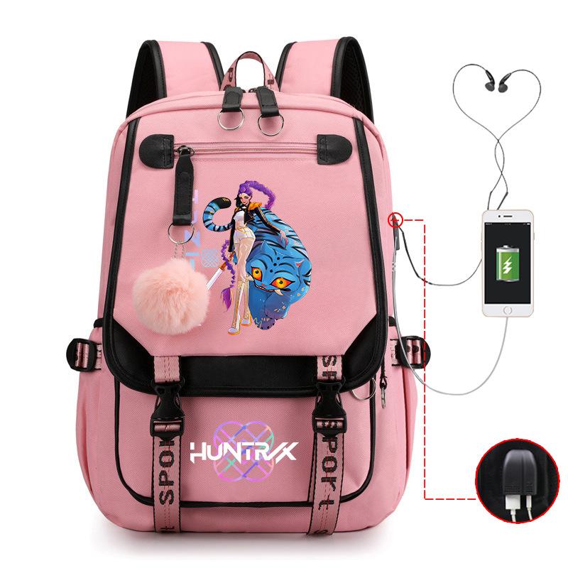 College Style Animation Cartoon Student Schoolbag Junior High School Multi-Functional Large Capacity Leisure Backpack