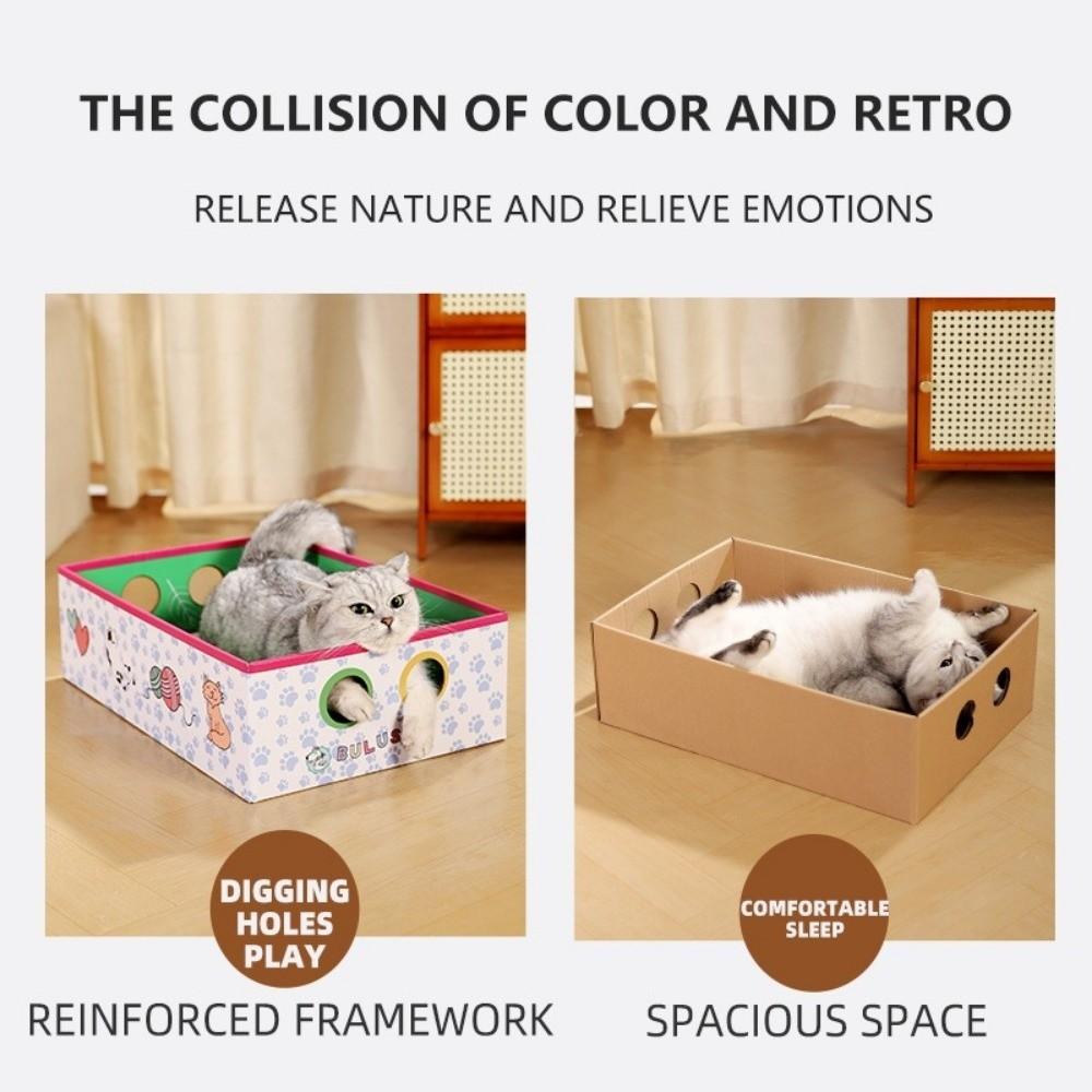 Большой картонный домик для кошек Гофрированный картон Когтеточка для кошек Защита мебели