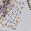 1 Pack 5D White Daisy Nail Stickers Soft Embossed White Dried Flower Manicure Decoration Stickers High Quality Nail Decals