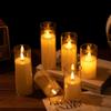 Светодиодные беспламенные свечи, имитация акриловой свечи, свадебная романтическая свеча, лампа с батареей, вечерние рождественские украшения для дома